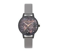 Olivia Burton Montre Analogique à Quartz pour Femme Collection Celestial avec Bracelet de Cuir Vegan Gris - OB16AD50