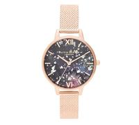 Olivia Burton Montre Analogique à Quartz pour Femme Collection Celestial avec Bracelet Milanais en Acier Inoxydable Couleur Or Rose - OB16GD33