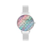 Olivia Burton Montre Analogique à Quartz pour Femme Collection Under The Sea avec Bracelet Milanais en Acier Inoxydable Argenté - OB16US46