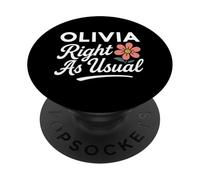 Olivia Flower s'appelle comme d'habitude mère-épouse Petite Amie PopSockets PopGrip Adhésif