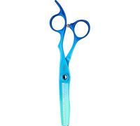 "Olivia-Garden Ciseaux-de-coiffeur PowerCutEn version européenne avec 28 dentsCiseaux de modelage 6,0"" RH bleu arc-en-ciel" 1 Stk.