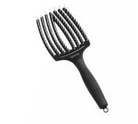 Olivia Garden Fingerbrush Care Iconic - Taille Large - Noir - Brosse à Cheveux en Poils de Nylon pour un Démêlage Doux & des Cheveux Sains