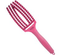 Olivia Garden Fingerbrush Combo Medium Hot Pink Brosse de massage et de démêlage avec poils de nylon et de sanglier