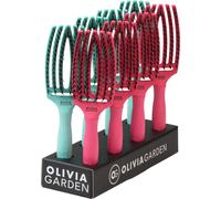 Olivia Garden Fingerbrush Combo Medium Set Mint/Hot pink