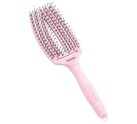 Olivia Garden FingerBrush Double Bristles Pastel Pink Brosse à dents double V Medium Édition Rose