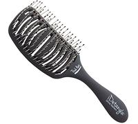 Olivia Garden iDetangle Brosse Démêlante pour Cheveux Epais - Démêle sans douleur, Brosse Flexible Ventilée, Forme Doublement Courbée