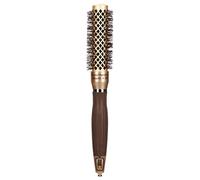 Olivia Garden NanoThermic Brosse Thermale Ronde, Diamètre 24mm - Antibactérien, Céramique, Antistatique, Tourmaline-Ion et Poils Ondulés en Nylon