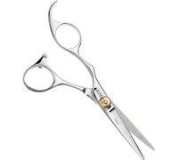 Olivia Garden Ciseaux SilkCut 5" Gaucher – Lames convexes en acier japonais, Poignée ergonomique