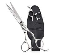 Olivia Garden SilkCut Ciseau, Taille 5.5" - Puissantes Lames Convexes, Fait-Main avec de l'Acier Japonais, Poignée Ergonomique, Dans une Pochette
