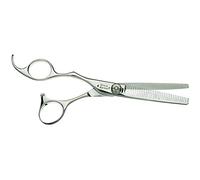 Olivia Garden SilkCut Effileur, Japonais, Taille 6", 35 Dents, Pour Gauchers - Puissantes Lames Convexes, Fait-Main avec de l'Acier Japonais, Dans une Pochette