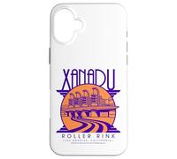 Olivia Newton-John Xanadu Roller Patinoire Violet/Orange Logo Coque pour iPhone 16 Plus