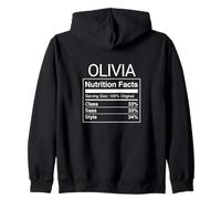 Olivia Nutrition Facts Class Sass Style Funny Name Parodie Sweat à Capuche