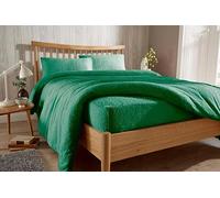 Olivia Rocco Drap-housse en polaire très profond - Confortable, chaud et moelleux - Vert émeraude - Lit simple