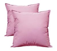 Olivia Rocco Lot de 2 housses coussin imperméables, pour extérieur, jardin, décoratives respirantes terrasse, banc, canapé, mobilier, intérieur, salon, lit, chaise, 43x43 Rose