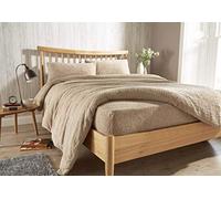 Olivia Rocco Parure de lit en polaire peluche extra profonde et chaude, drap-housse moelleux et confortable, double taupe