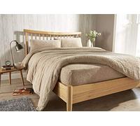 Olivia Rocco Parure de lit en polaire peluche extra profonde et chaude, drap-housse moelleux et confortable, Simple Taupe