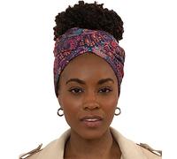 Olivia Sylx Bandeaux pour femmes noires - Écharpe pour cheveux africains - Turbans en jersey pour femmes - Doux et respirant, cachemire, Taille unique