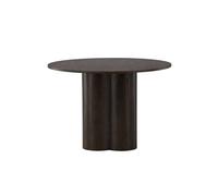 Table à Manger Ronde Olivia 110cm Marron Marron