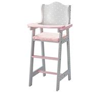Chaise Haute Poupon Poupée Polka Dots Princess Mobilier En Bois Jeux Td-0098ag