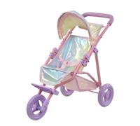 Olivia's Little World par Teamson Kids Dreamland Landau Poussette Jouet pour Poupées avec Rangement pour Enfants, Multicolore Irisé OL-00016