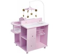 Olivia's Little World Mobilier 4-en-1 de Poupée Twinkle Stars Princess, Table à Langer et Rangement