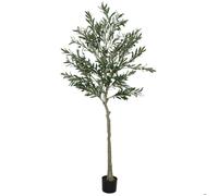 Olivier artificiel 180 cm - HOMCOM - plante artificielle intérieur - décoration pour maison, bureau, salon, chambre