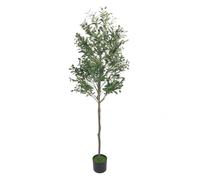 Olivier artificiel 180 cm PE - Plantes artificielles sans odeur - Grandes plantes tropicales en plastique - Cadeau pour la maison, le bureau, le jardin