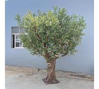 Olivier Artificiel décoratif - Plante Artificielle en Soie avec Tronc en Bois, Feuilles et Fruits réalistes - Idéal for Le Salon ou Le Bureau(2mx1.8m)