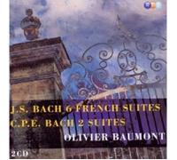 OLIVIER BAUMONT - 6 FRENCH SUITES 2 CD 49 TRACKS SOLO CEMBALO J.S. BACH NEUF