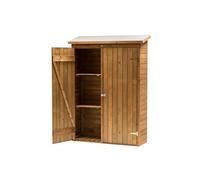 Olivier Meuble de Rangement de Jardin en Bois 131 x 180 cm - Marron