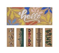 OLIVO.shop | ENTRY 11 Paillasson d'entrée en coco naturel, Paillasson pour escalier, Tapis d'entrée de la maison sympathique 27 x 70 cm, différents modèles. (Hello Plants)