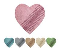 OLIVO.shop | LOVE Tapis de bain en coton, tapis de bain antidérapant et absorbant, 6 couleurs disponibles (LOVE ROSA)