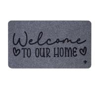 OLIVO.shop Paillasson entrée extérieure intérieure, tapis avec inscriptions en relief modernes, tapis d'entrée de la maison absorbant et antidérapant, tapis lavable 40 x 70 cm ZEUS 2 (WELCOME HOME)