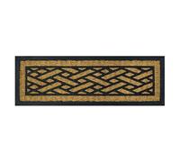 OLIVO.shop | PROMO Paillasson en coco tressé et caoutchouc, tapis d'entrée casa escalier, paillasson escalier en coco 25 x 75 cm (CROSS)
