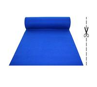 Olivo.shop Rouleau de tapis bleu sur mesure effet moquette pour mariages et événements, tapis de course, guide pour cérémonies et magasins avec fond antidérapant (2 x 5 m)