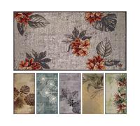 OLIVO.shop SPRINT TROPICAL Tapis de cuisine moderne, antidérapant, lavable, tapis de cuisine, feuilles, tapis de cuisine, antidérapant, différentes couleurs et mesures. (HIBISCUS RED, 45 x 78 cm)