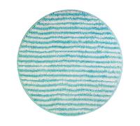OLIVO.shop Tapis de bain rond antidérapant lavable, tapis de bain absorbant, différentes couleurs et tailles (ROCK BLEU 55 CM)