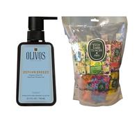 OLIVOS Gel Douche à l'Huile d'Olive Bio Hammam 750 ml & EYÜP SABRI TUNCER Lingettes Rafraîchissantes, Lot Mixte de 100 Pièces (5 x 10 cm) pour des Soins Intensifs de la Peau et une Hygiène Optimale