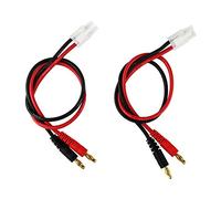 OliYin 2pcs Tamiya Connecteur à 4mm Banana Balance Charge Câble 14awg 11.8in 30cm pour RC Lipo Batterie (Pack de 2)
