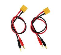 OliYin 2pcs XT90 à 4.0mm Connecteur Banane Câble avec 30cm 11.8inch 14awg Câble Silicone pour FPV RC Alimentation Lipo Batterie (Pack de 2)