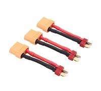 OliYin 3pcs mâle Deans T Plug to Female XT90 Connector Converter Adapter avec 12awg 5cm Wire (Pack de 3)
