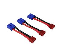 OliYin 3pcs Mâle EC3 à T-Plug Deans Style Connecteurs Style Femelle Adaptateurs 14awg 1.96 Pouces (Pack de 3)