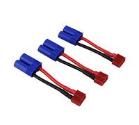 OliYin 3pcs Mâle Losi EC5 à Femelle Deans T-Plug Connecteur Adaptateur avec 14awg 1.96 Pouces Câble (Pack de 3)