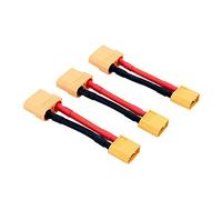 OliYin 3pcs mâle XT60 vers Femelle XT90 Adaptateur de convertisseur de connecteur avec Fil 12awg 1,96 Pouces (Pack de 3)