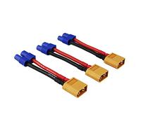 OliYin 3pcs XT60 XT-60 Mâle à EC3 Femelle Connecteur Fil pour Batterie RC Lipo 14awg 1.96inch Câble (Pack de 3)