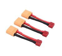 OliYin 3pcs XT90 mâle à doyen T Plug Adaptateur de convertisseur de connecteur Femelle avec câble 12awg 5cm (Pack de 3)