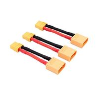 OliYin 3pcs XT90 mâle à XT60 adaptateur de convertisseur de connecteur femelle avec câble 12awg 5cm (pack de 3)