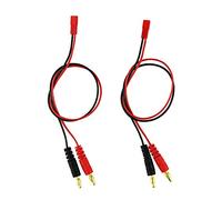 OliYin 4mm 4.0mm Connecteur Mâle Banane Connecteur De Charge à JST 20awg Mous Câble De Charge De Silicium 30cm 11.8inch Lipo Pièces pour RC (Pack de 2)