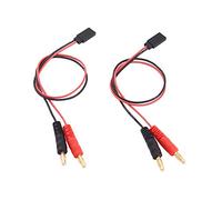 OliYin Futaba Style récepteur Fiche à 4 mm Banane connecteur Batterie Charge Plomb Adaptateur 20awg 30 cm câble (Pack de 2)