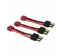 OliYin Lot de 3 câbles Adaptateur TRX Traxxas mâle vers Deans Femelle 14 AWG 5 cm pour LiPo Slash Revo